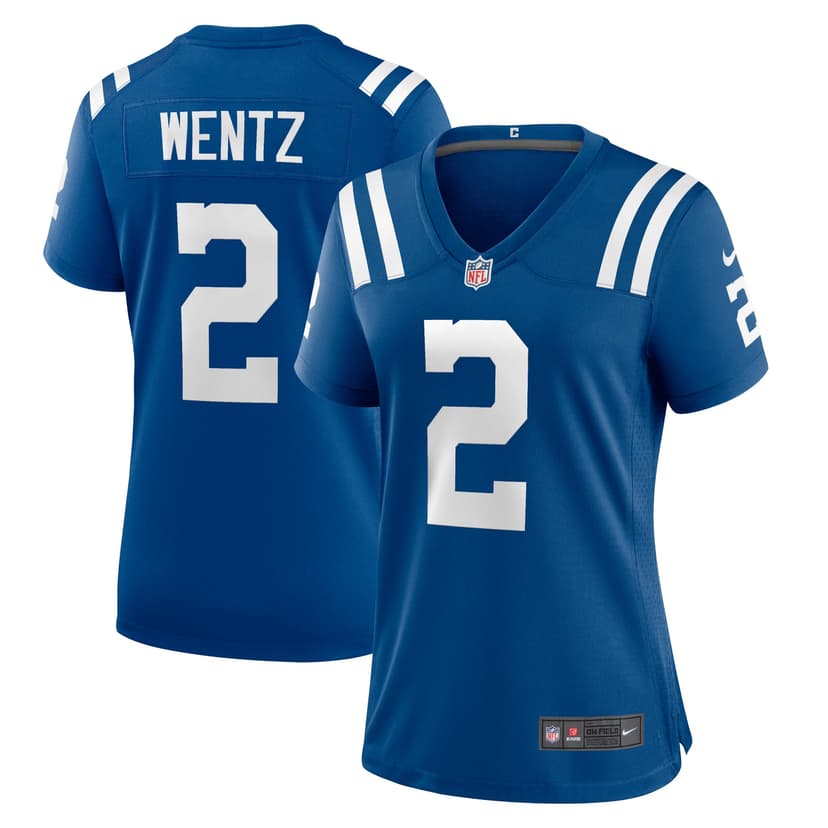 Carson Wentz — Nike Game Jersey Feminina (Royal)